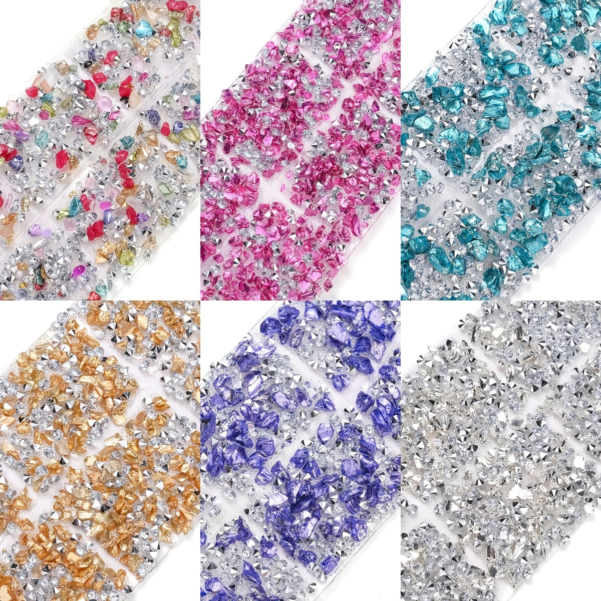 Tiny Resin Rhinestone Sticker Beads Set