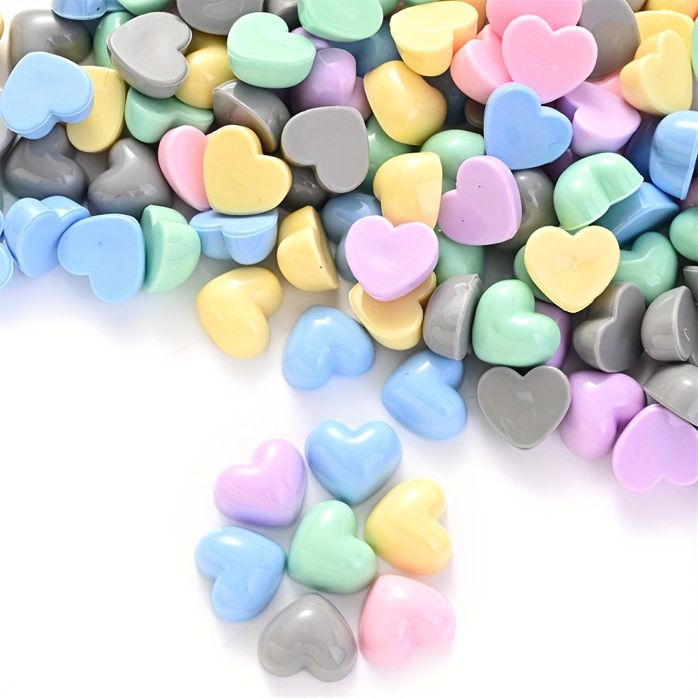 20pcs Heart Resin Candy Color Patches