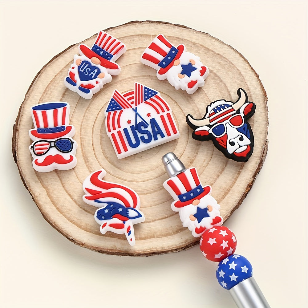 Independence Day Silicone Focal Beads