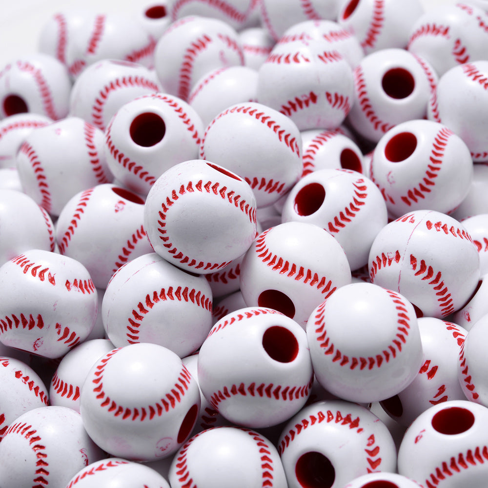 250pcs Sports Wooden Beads