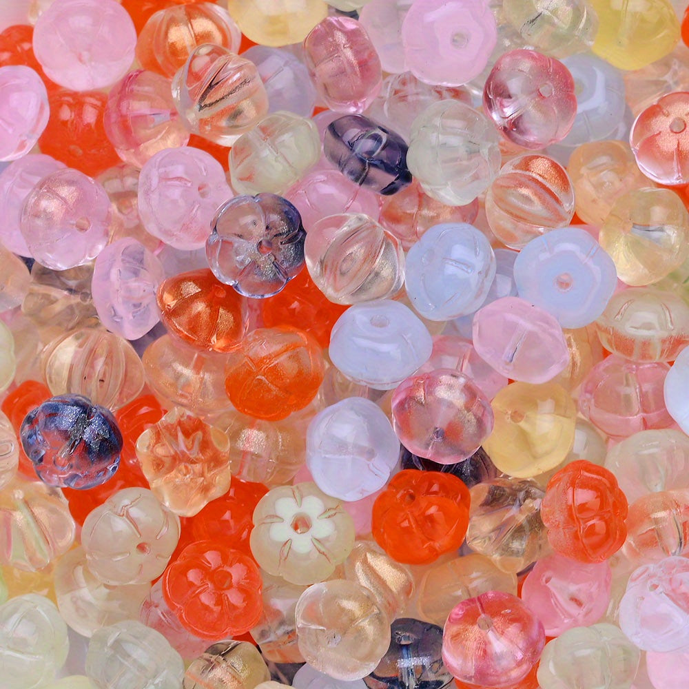 Halloween Pumpkin Glass Beads