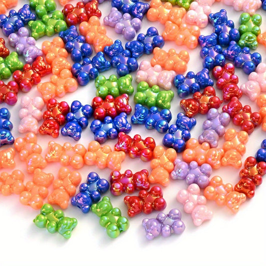 200pcs 11x18mm AB Color Bear Acrylic Beads