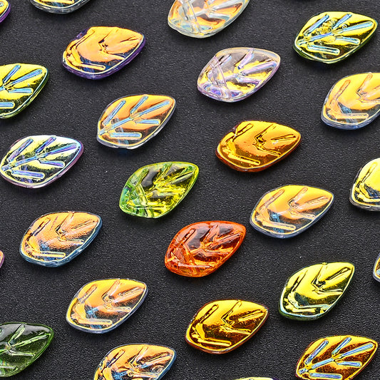 Gradient Leaf Lampwork Beads