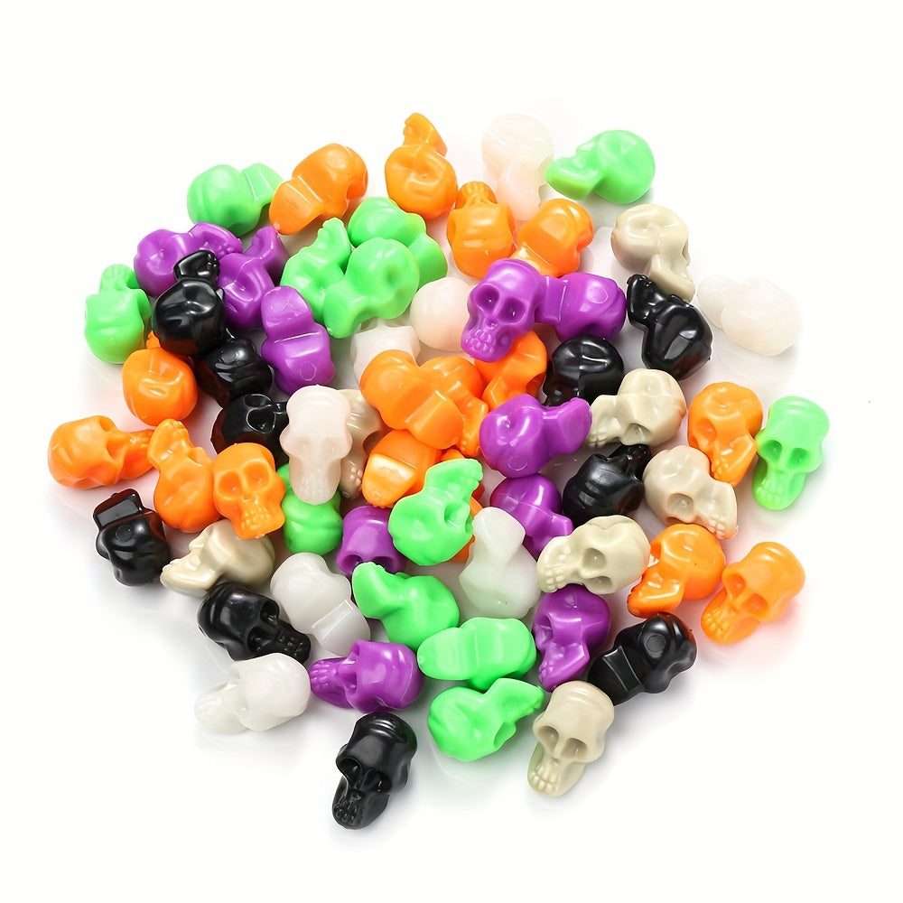 9–20mm Halloween Luminous Plastic Skull Beads