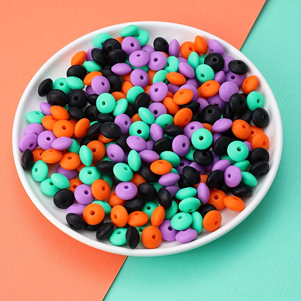 Mixed Halloween Silicone Abacus Spacer Beads