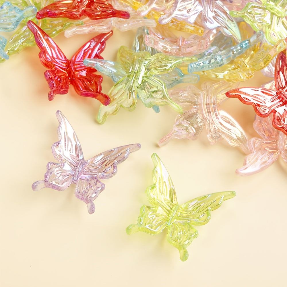 Mixed Shiny Resin Heart-Shaped Flatback Patch Beads