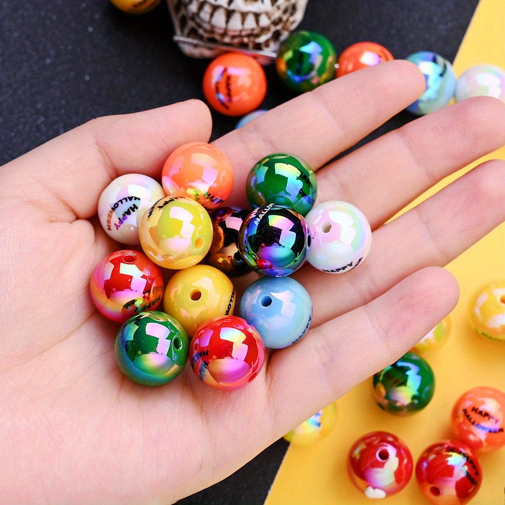 16mm Happy Halloween Letter Acrylic Beads