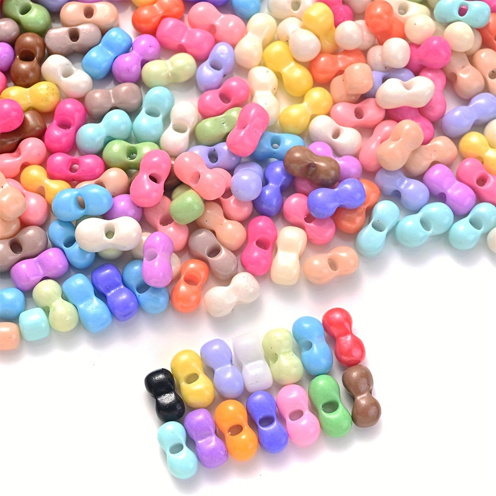 Mix Color Glitter Transparent Plastic Pony Beads