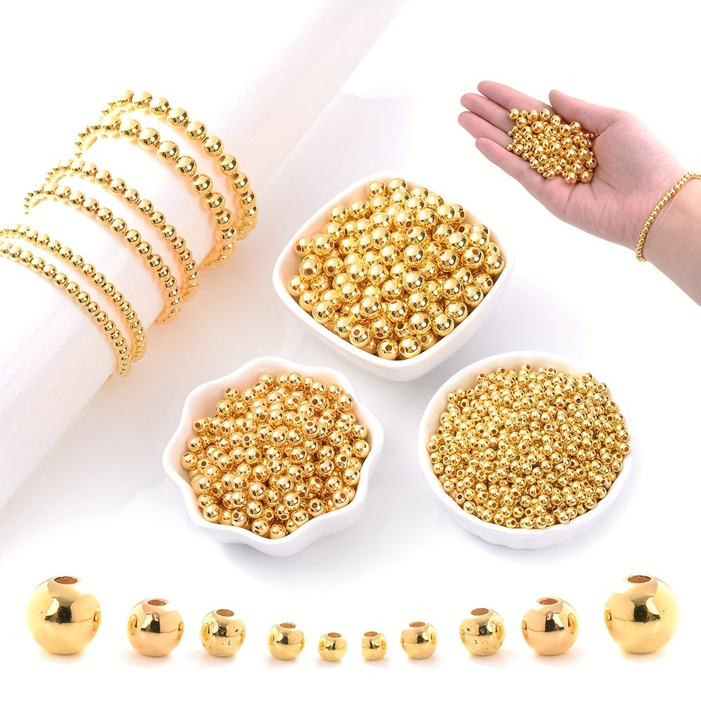 Golden CCB Round Ball Spacer Beads