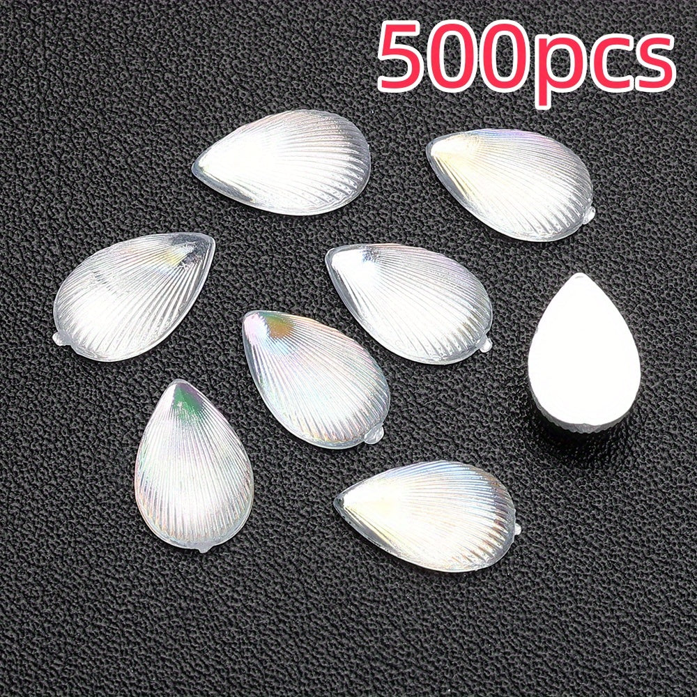 500pcs 8x12mm Waterdrop Resin Flatback Beads