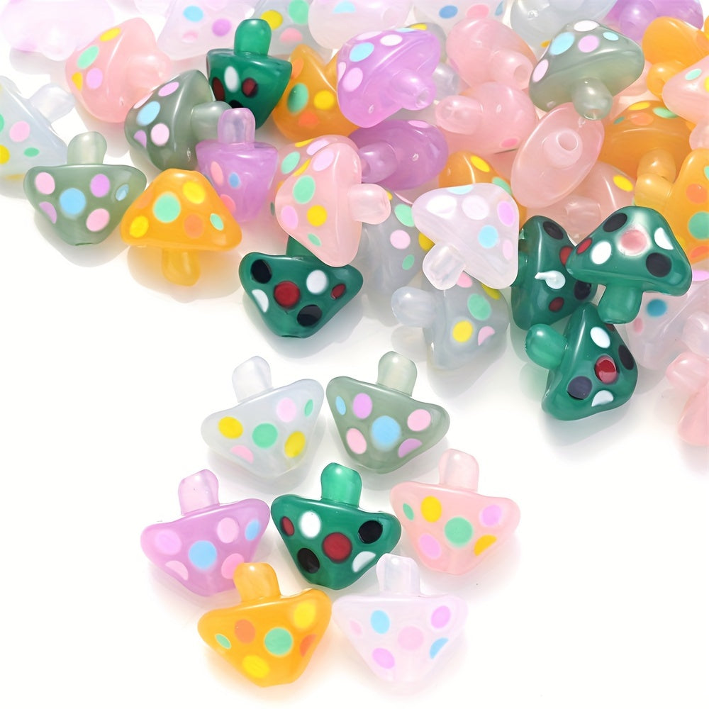 Matte Mixed Color Round Donut Acrylic Beads Set