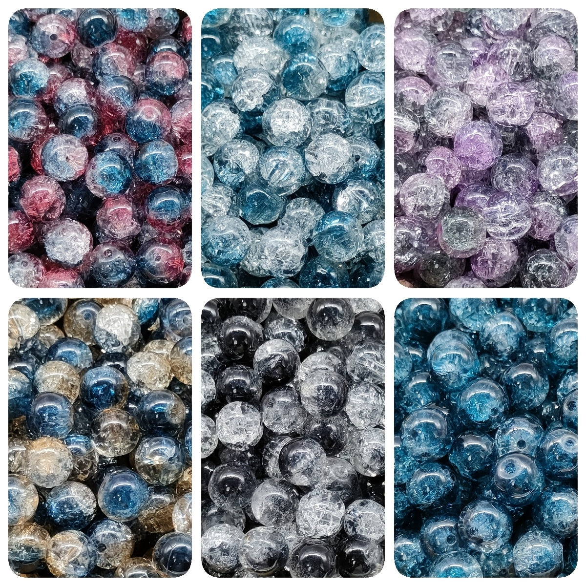 Double Color Gradient Glass Spacer Beads
