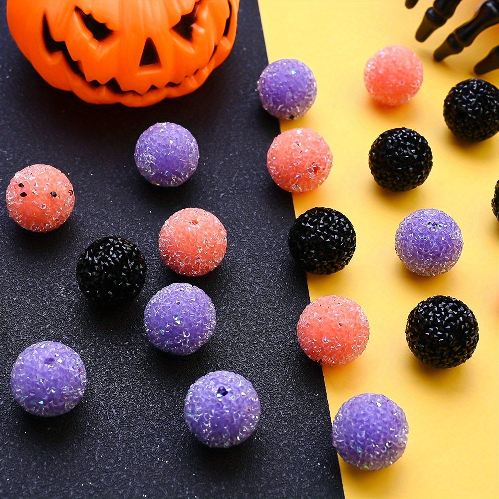 Halloween Frosted Rhinestone Ball Beads
