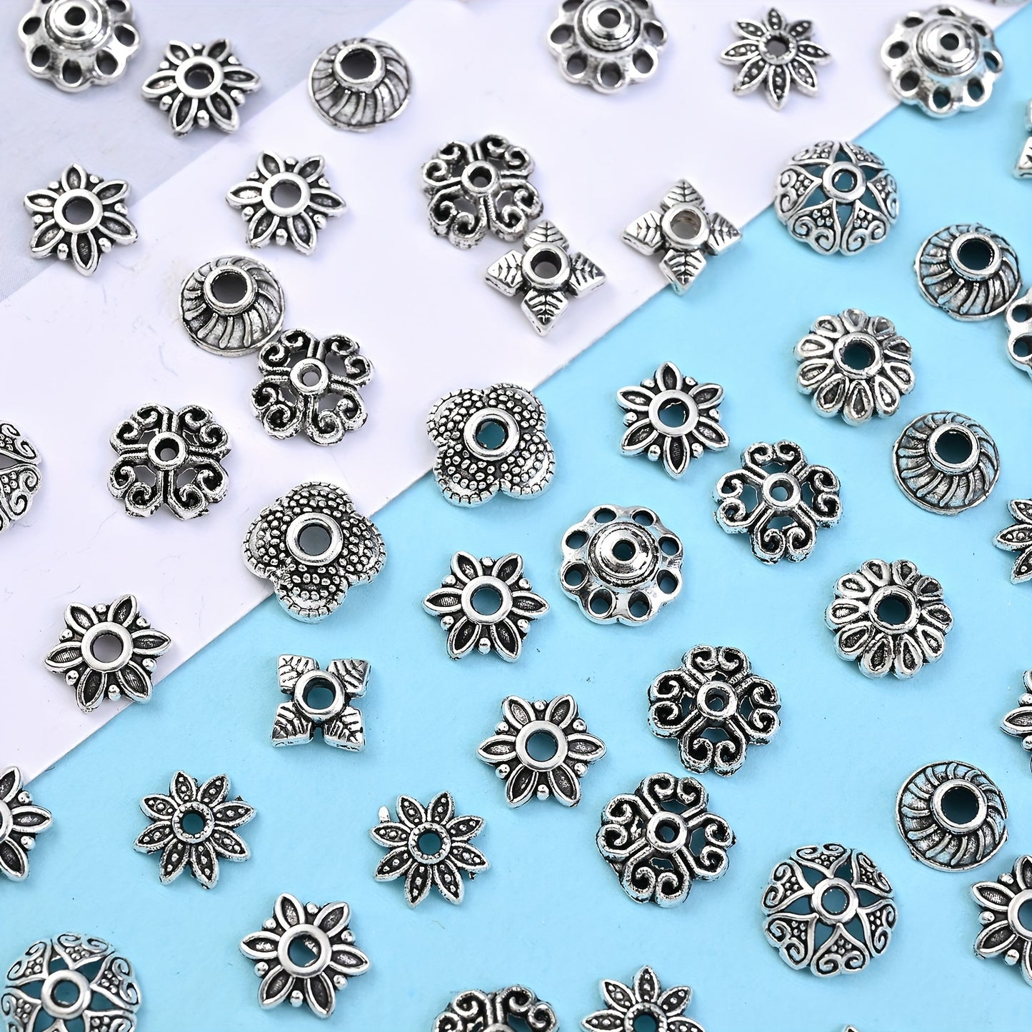 Mixed Flower Bead Caps