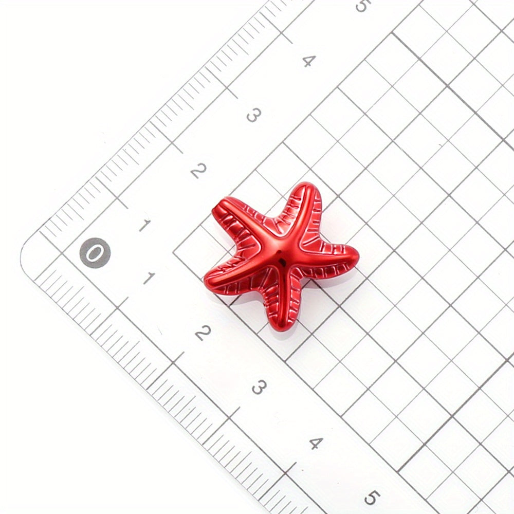 18x19mm Christmas Star Acrylic Beads