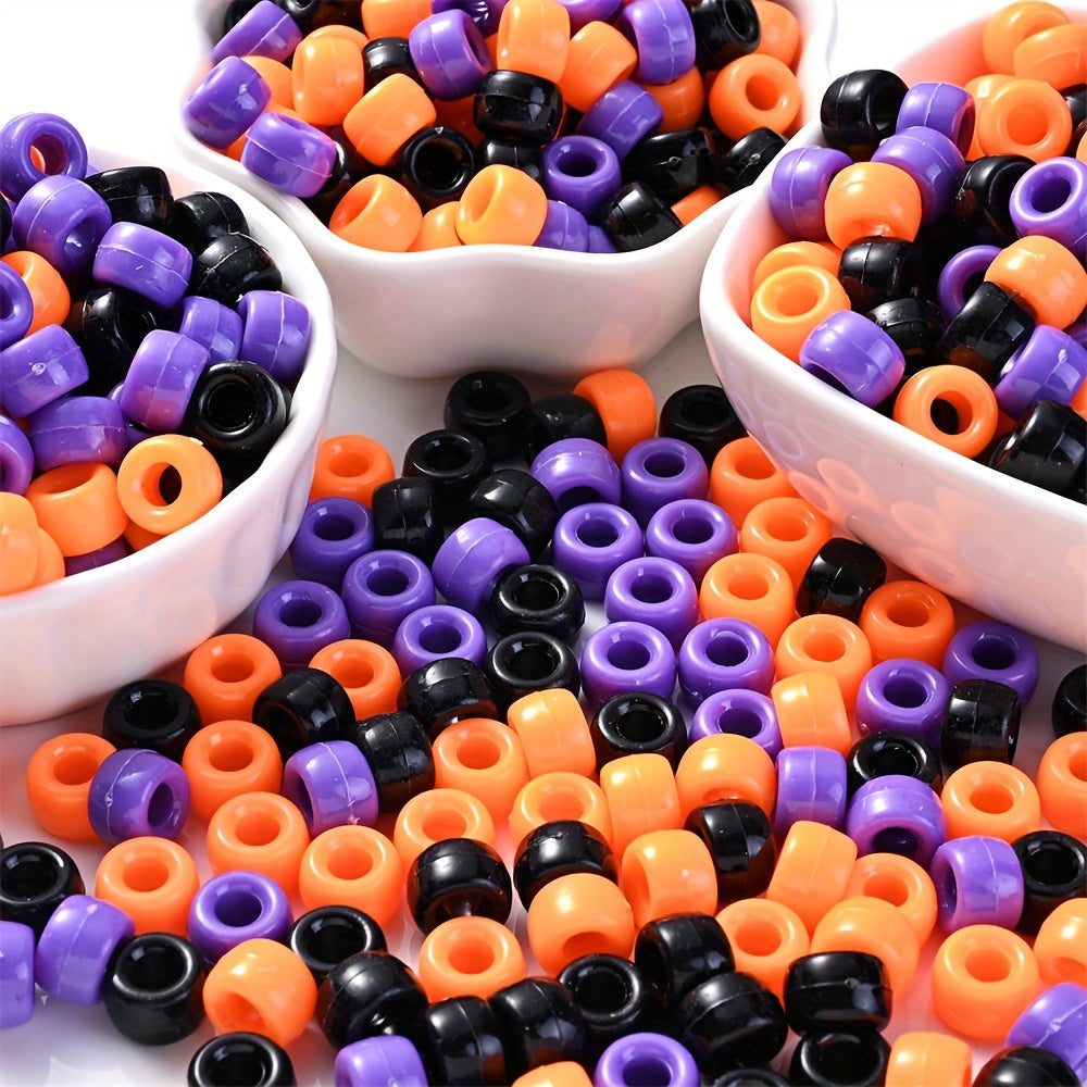 500/1000/1500pcs 6x9mm Halloween Large Hole Acrylic Beads