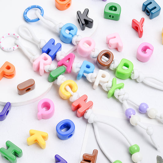 100pcs Large Letter Acrylic Sparkling Beads