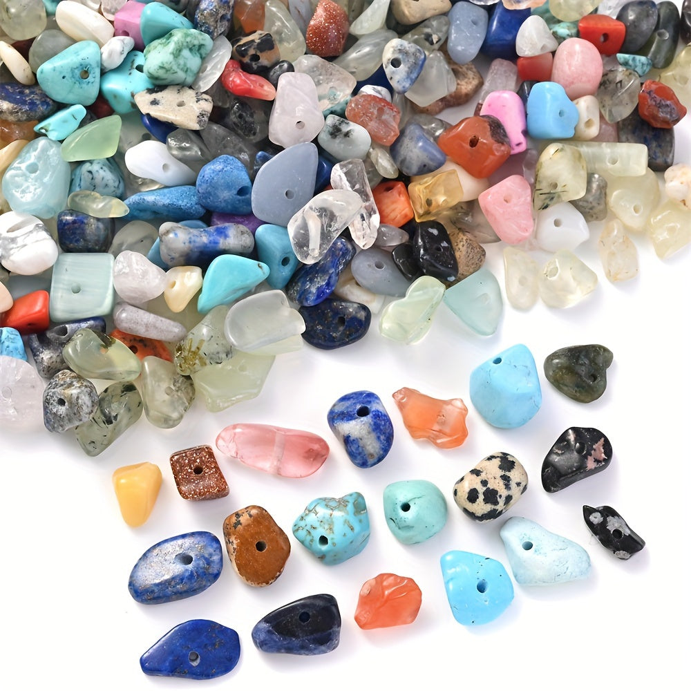 Multicolor Irregular Natural Stone Beads Set