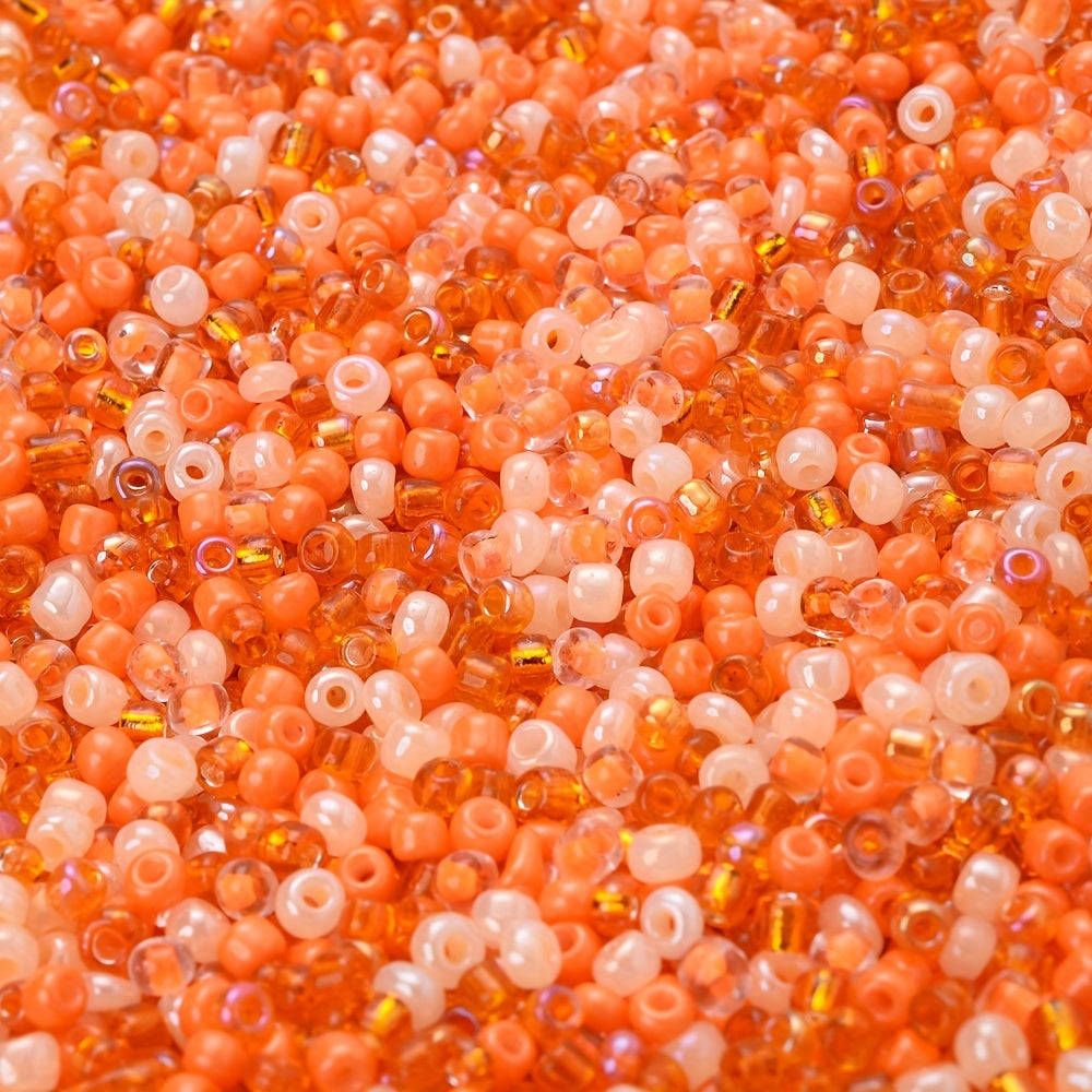 500pcs 3mm Mix Orange Charm Czech Glass Seed Beads Spacer Beads for Jewelry Making DIY Bracelet Necklace Accessories
