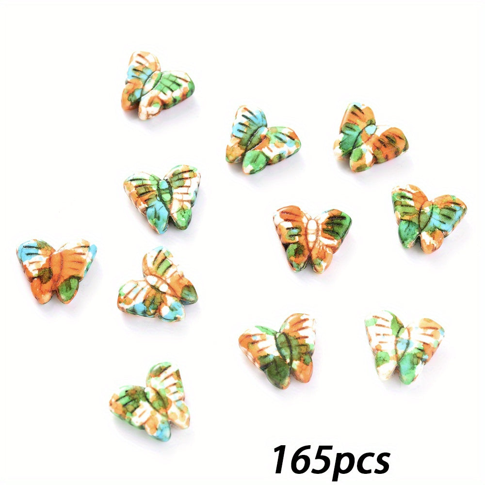 Golden Edged Five Petal Flower Acrylic Spacer Beads