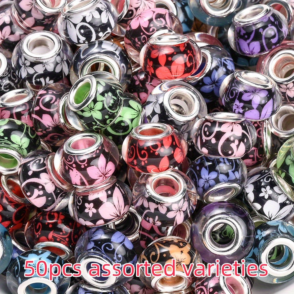 Two-Tone Pony Acrylic Spacer Beads