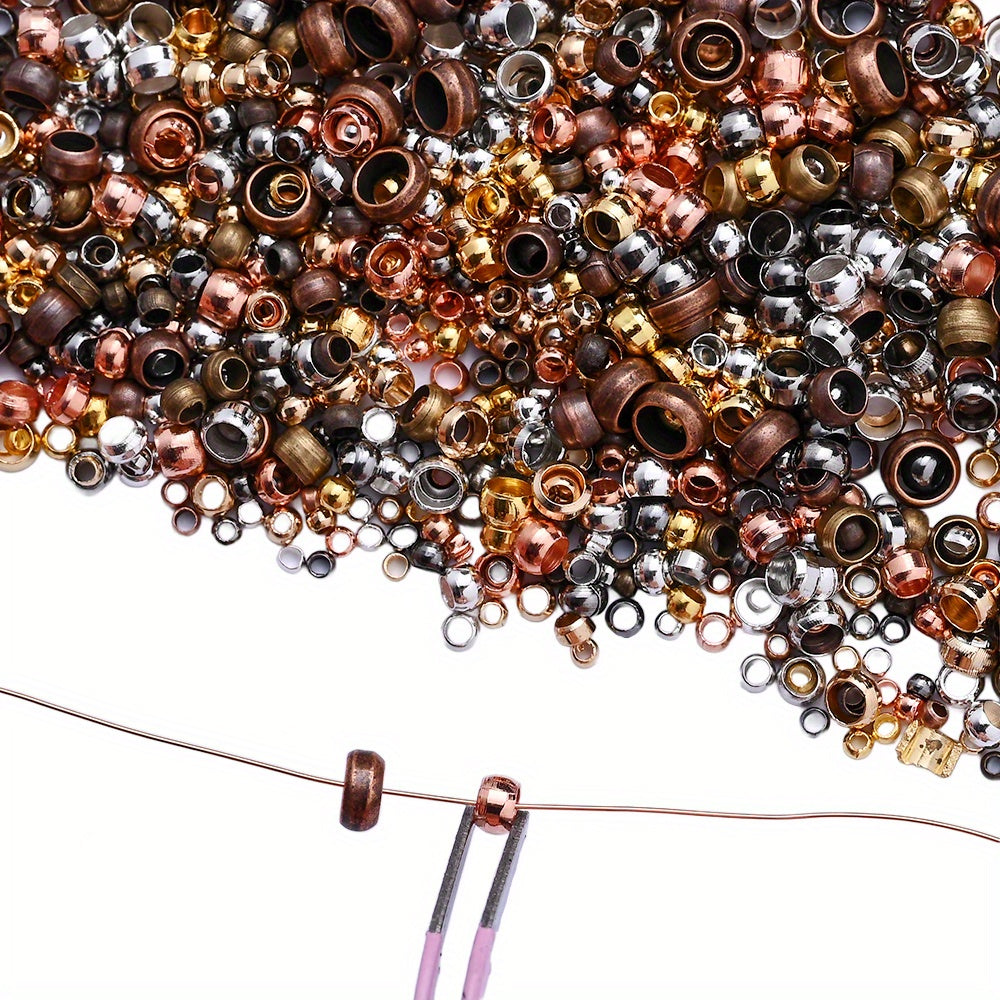 550pcs 1.5/2/2.5/3mm Golden Copper Crimp Beads