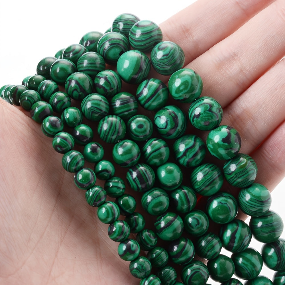Green Malachite Round Stone Spacer Beads