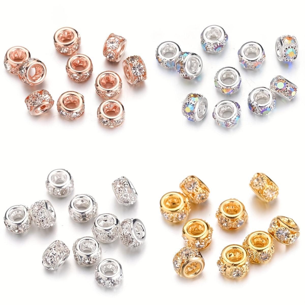 Zinc Alloy Large Hole Spacer Beads