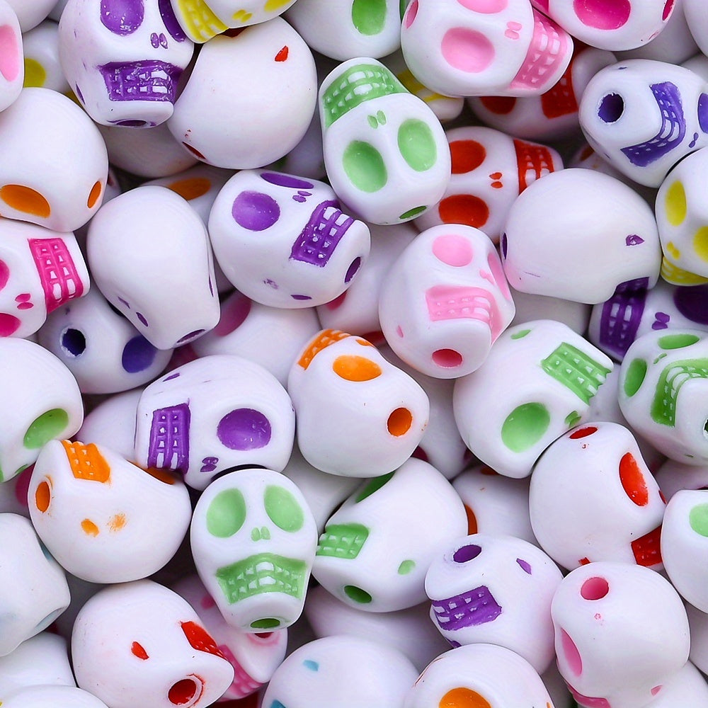 Halloween Acrylic Skull Beads