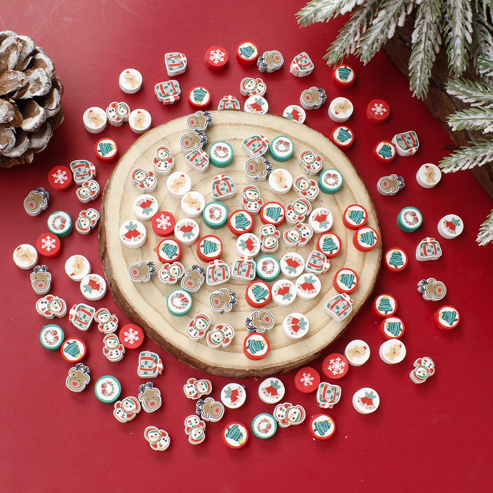20/50g/bag Christmas Polymer Clay Beads