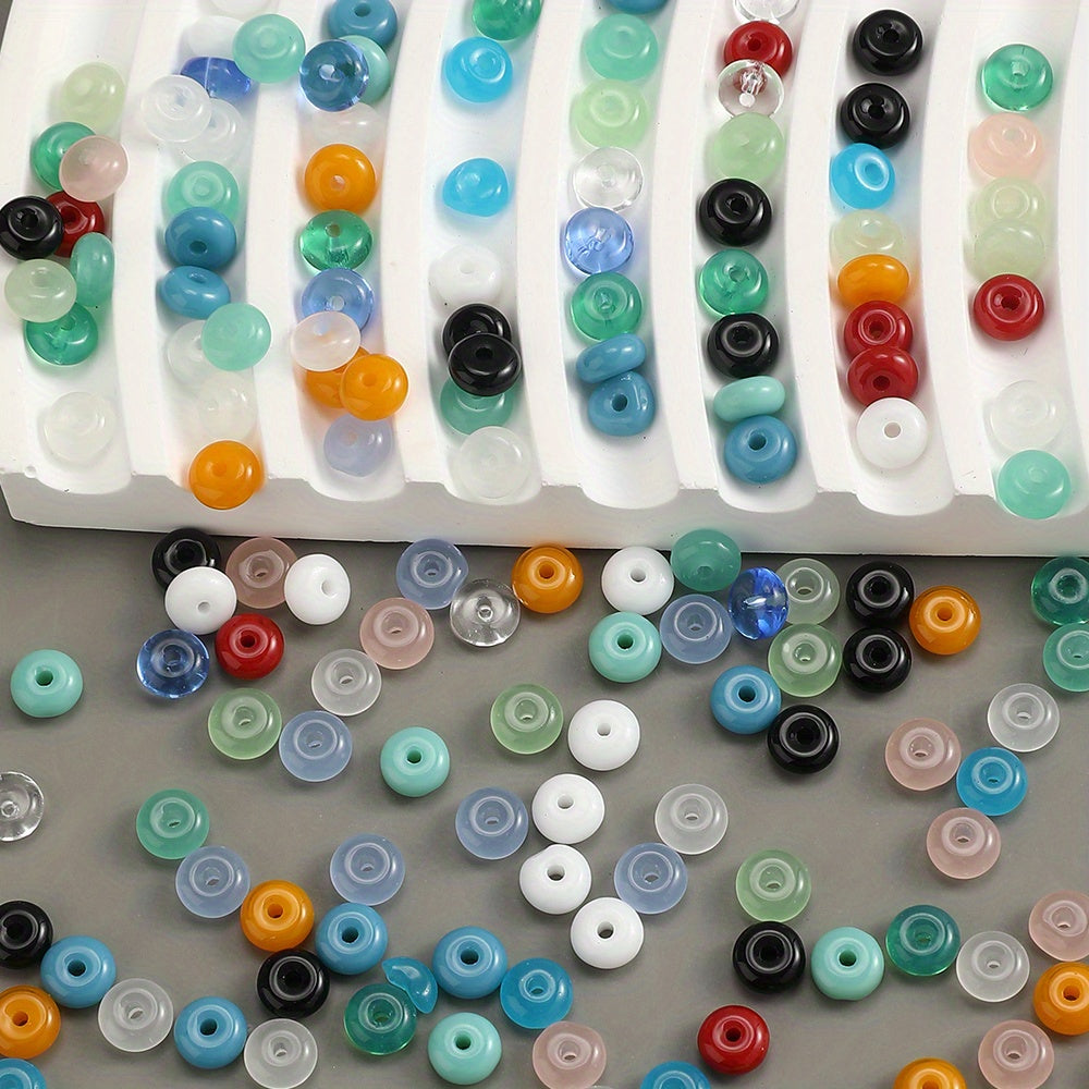 100pcs 3x6mm Glass Wheel Beads