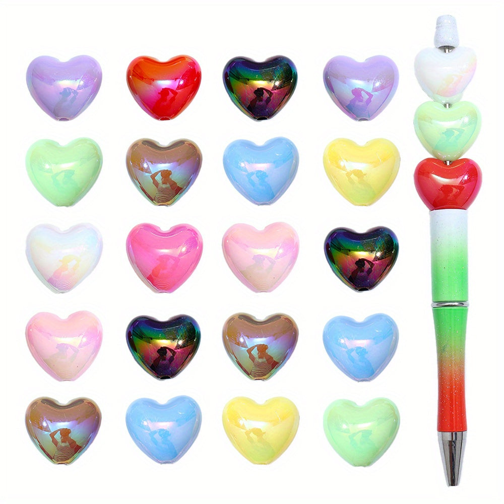 19×22mm Big Heart Acrylic Beads