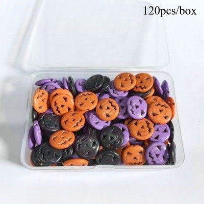 Halloween Turquoise Skull &amp; Pumpkin Beads