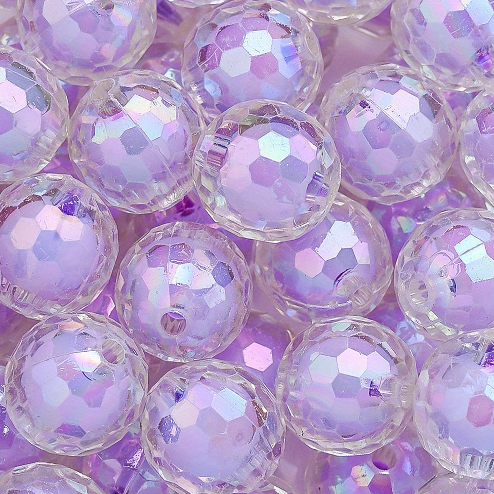 16mm AB Color Faceted Acrylic Round Beads