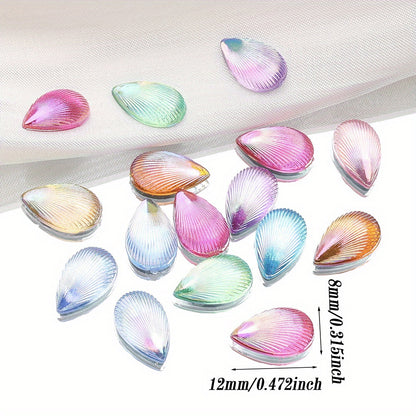 500pcs 8x12mm Waterdrop Resin Flatback Beads