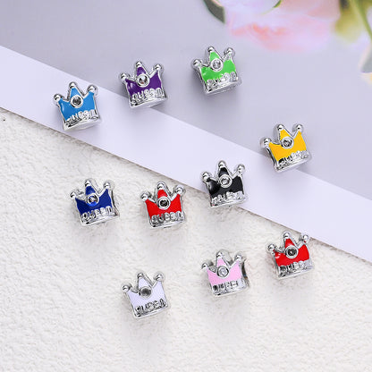 11x8.6mm Crown Big Hole Spacer Beads