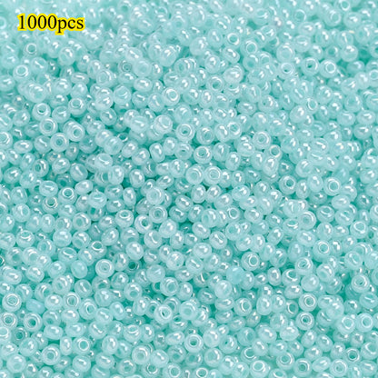1000pcs 2mm Random Color Glass Seed Beads