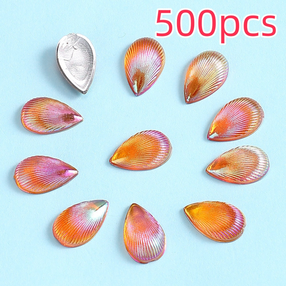 500pcs 8x12mm Waterdrop Resin Flatback Beads