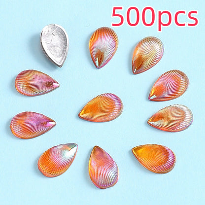 500pcs 8x12mm Waterdrop Resin Flatback Beads