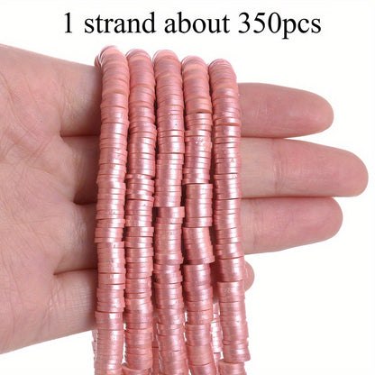 1 Strand 6mm AB Shiny Heishi Clay Beads