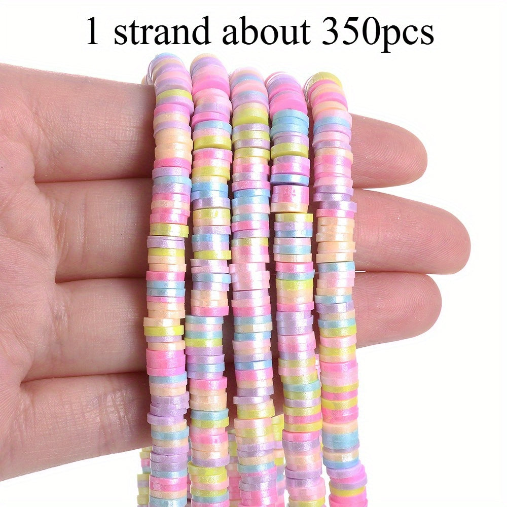 1 Strand 6mm AB Shiny Heishi Clay Beads