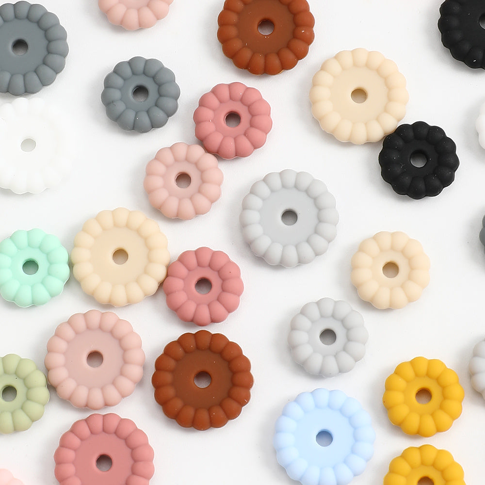 10pcs 12/15mm Silicone Disc Beads