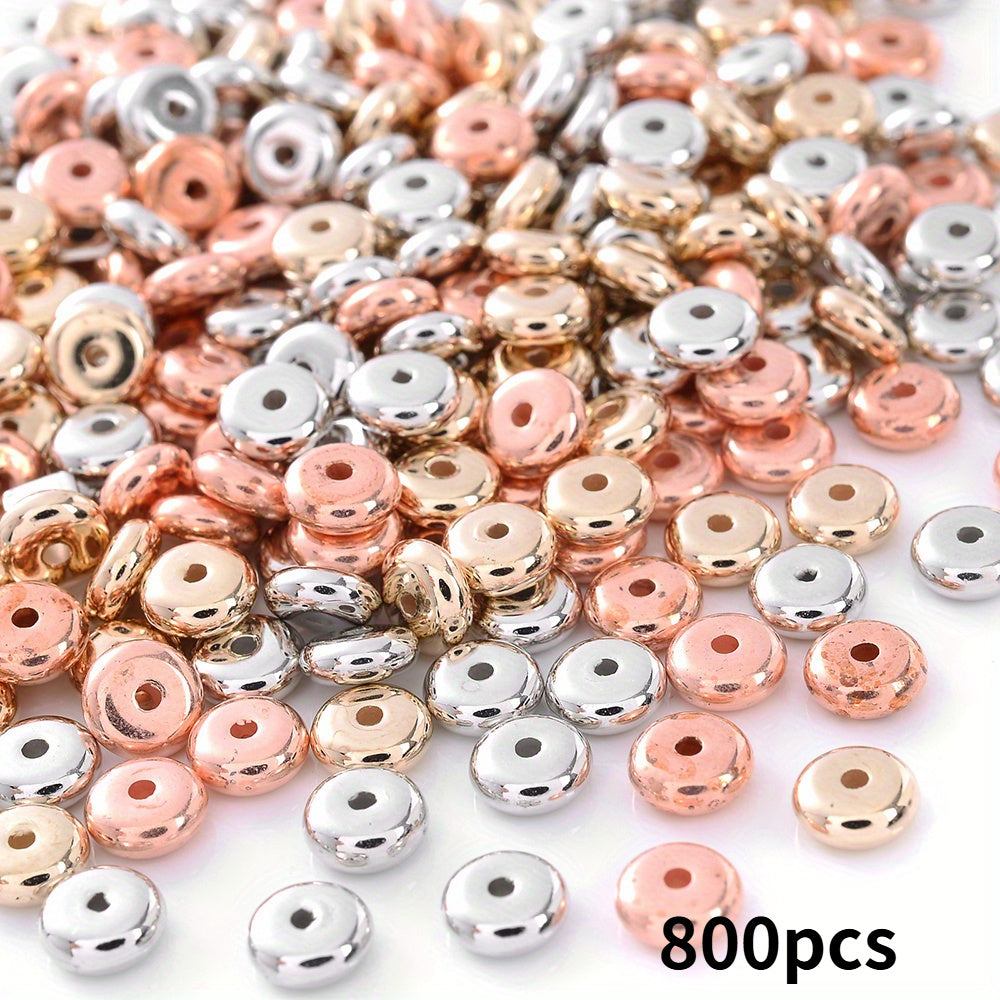 6mm Flat Round Plastic Spacer Beads