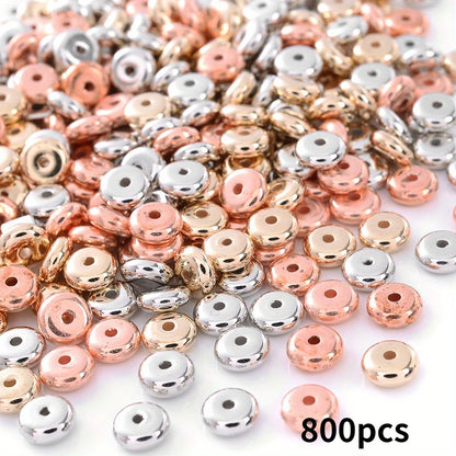 6mm Flat Round Plastic Spacer Beads