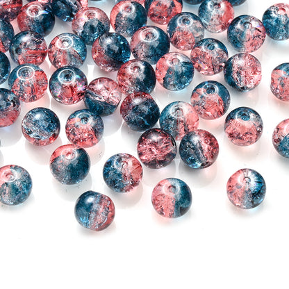 Gradient Crackle Glass Spacer Beads