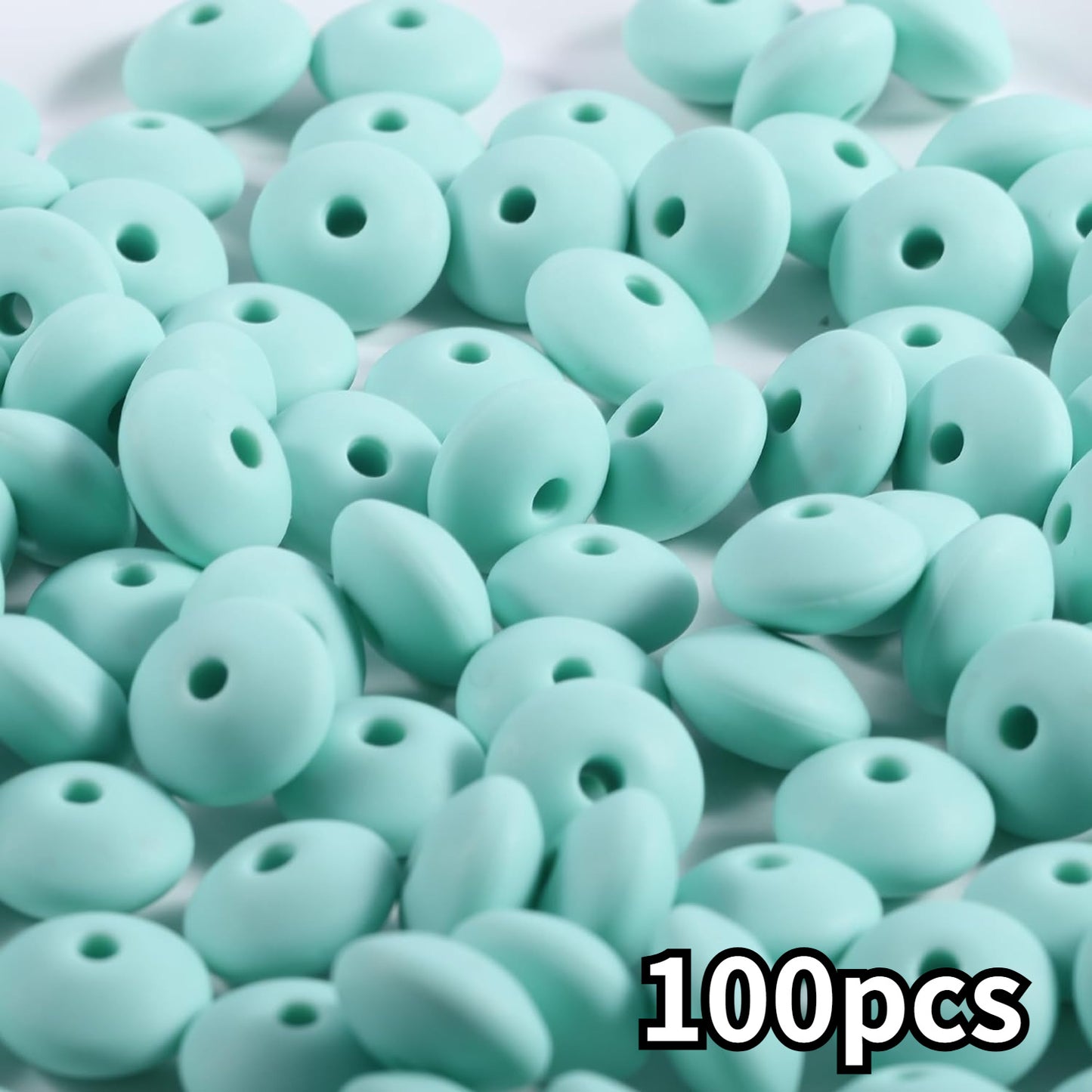 Assorted Silicone Lentil Abacus Focal Beads