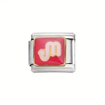 1pc 9x10mm Stainless Steel Zodiac Sign Module Bead