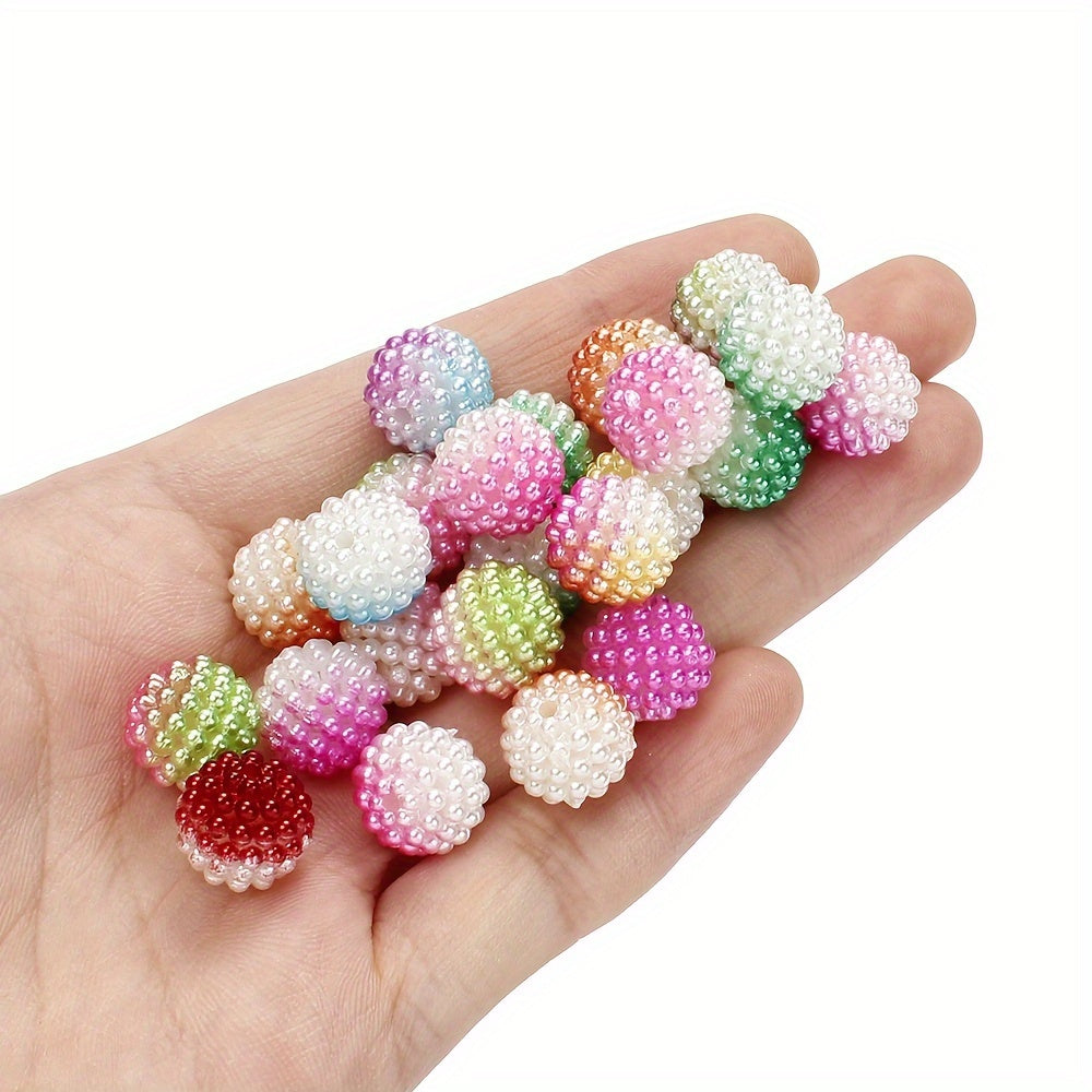 200pcs 12mm Two-Color Bayberry Ball Acrylic Beads
