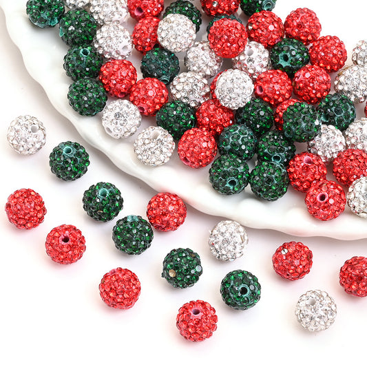 20pcs 10mm Christmas Halloween Resin Rhinestone Beads