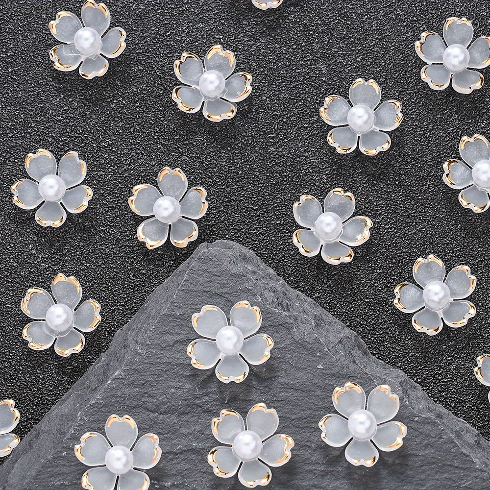 15mm Translucent Flower Acrylic Beads